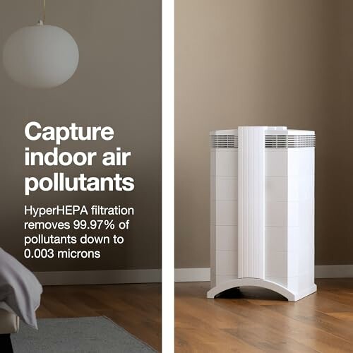 Air purifier with HyperHEPA filtration system.