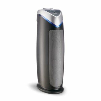 Tall tower air purifier with control panel on top