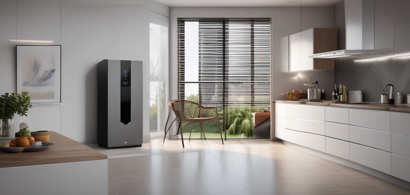 UV air purifier displayed.